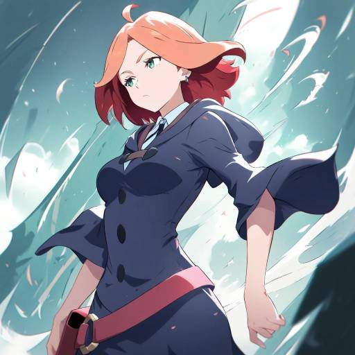 Illustration of Amanda o'neill, little witch academia in the style of Nekoya (liu)