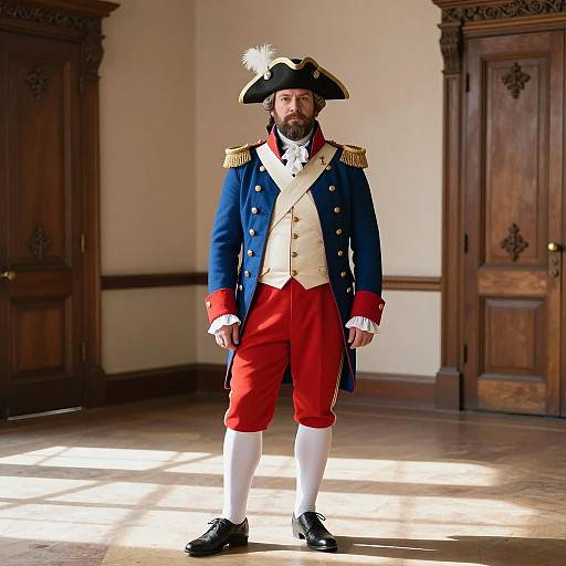 Bearded Ringmaster in Historical Costume