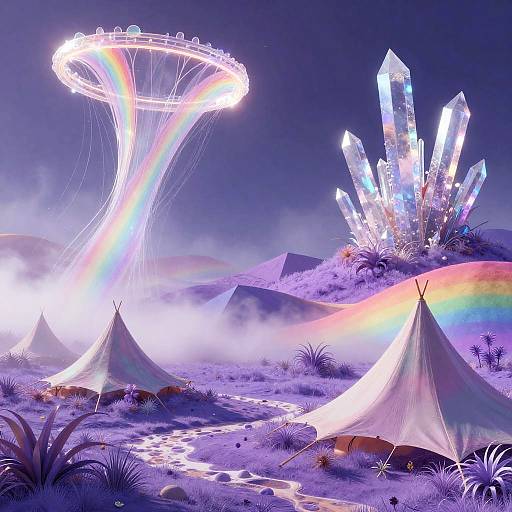 Surreal Dreamscape with Plasma Strands