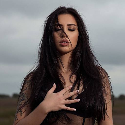 Dramatic Portrait of Sultry Woman