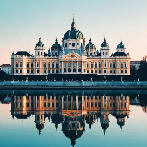 Belvedere Palace in Vienna with Reflection