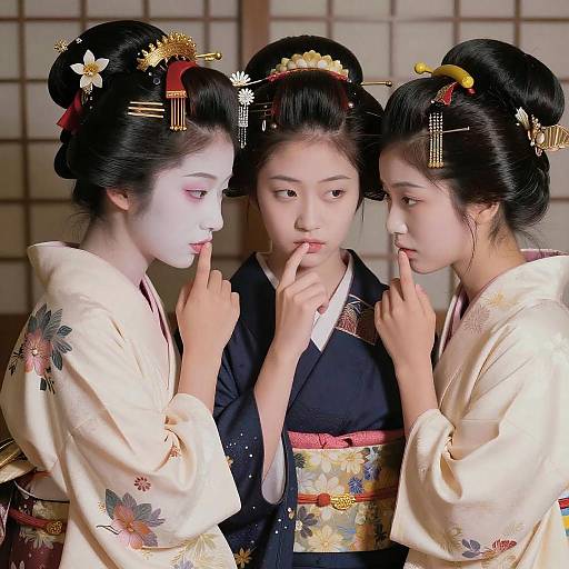 Realistic Geisha Portraits of Asian Teens