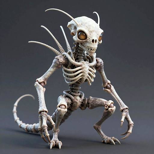 Frostscale Arboreal Octopedal Crawler with Skeletal Head