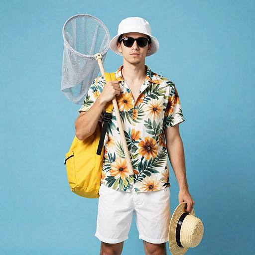 Confident Man in Summer Attire
