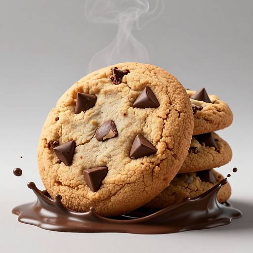 Cinematic Chocolate Chip Cookie Splash