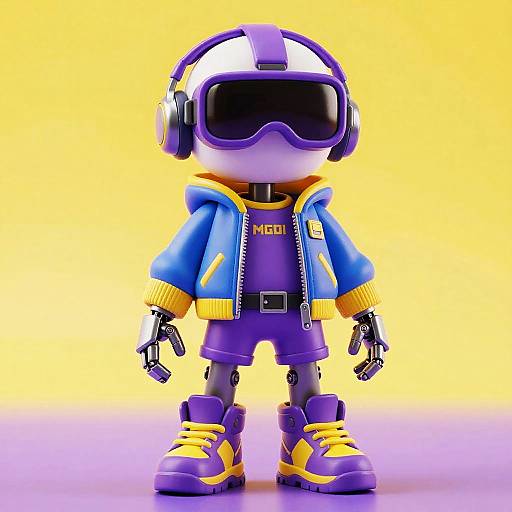 Futuristic Cyberpunk Toy Figurine