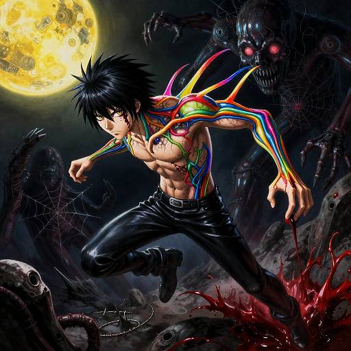 Ultra-Realistic Neon Chaos Deity