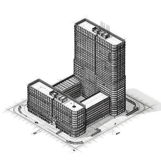 Futuristic Architectural Blueprint Design