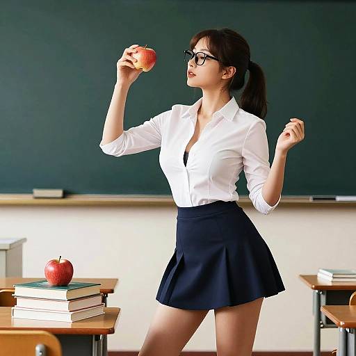 Photorealistic Classroom Scene with Dynamic Pose