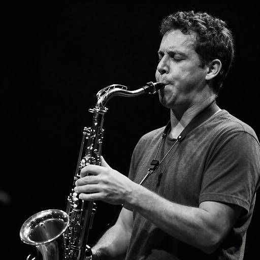 Profile of a Saxophonist in B&W