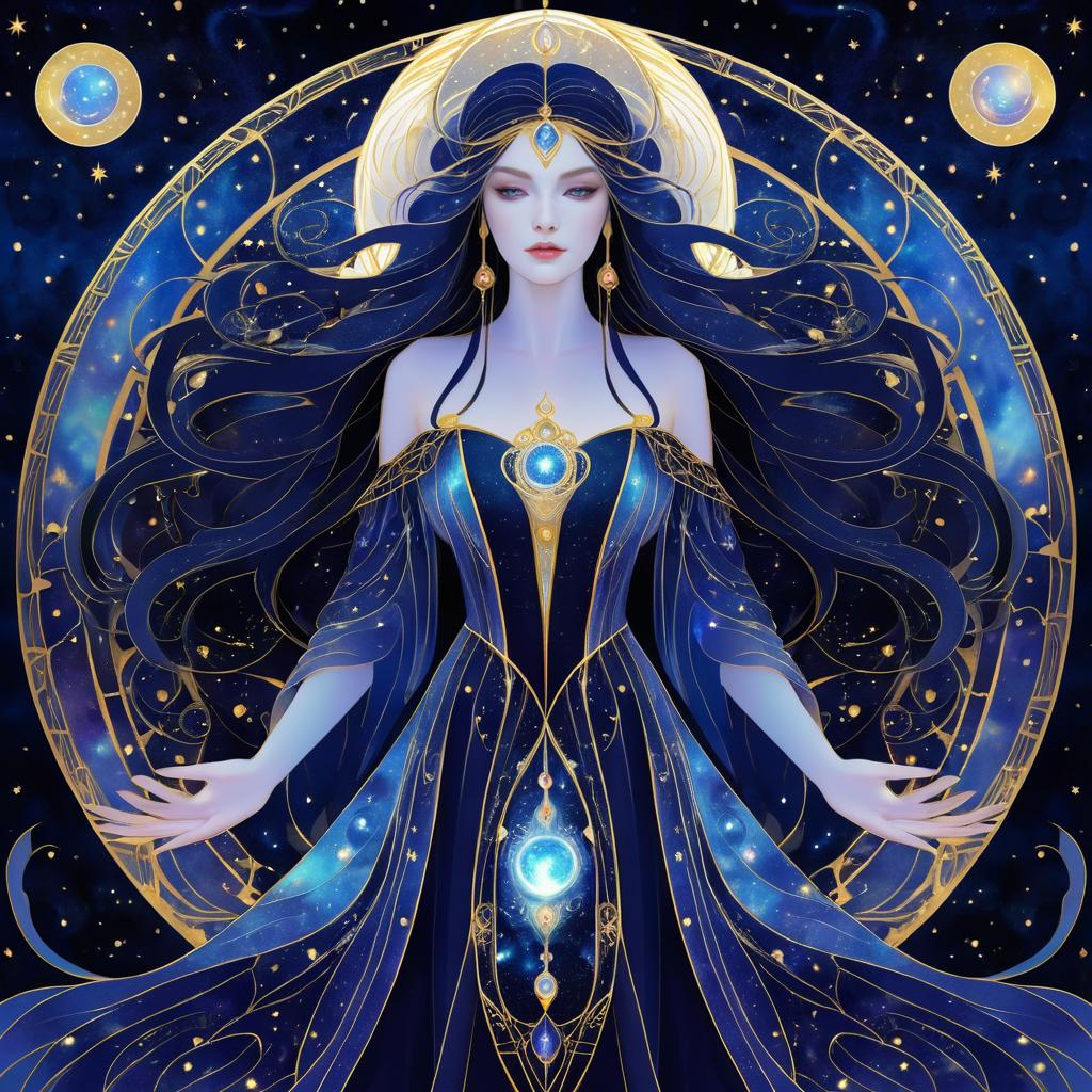 Ethereal Sorceress with Galactic Power