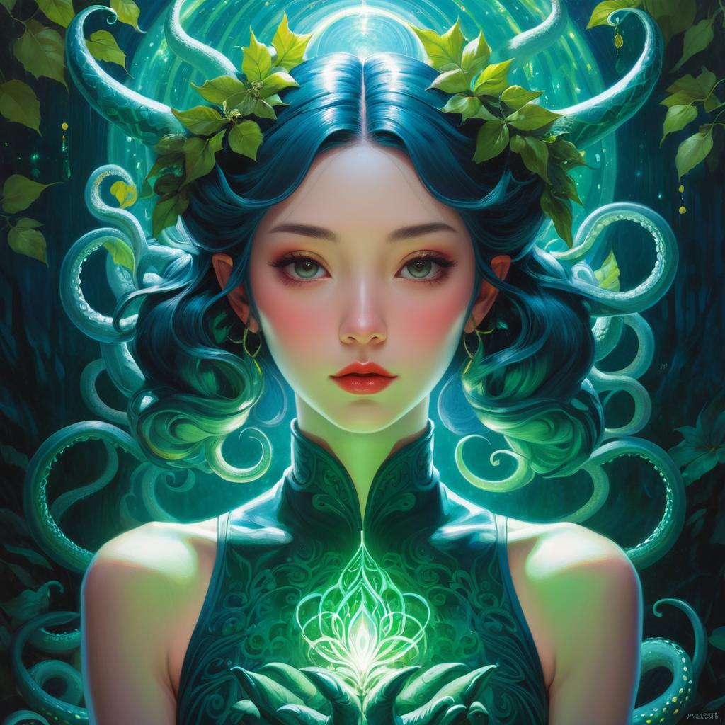 Vibrant Elf Nature Spirit Artwork