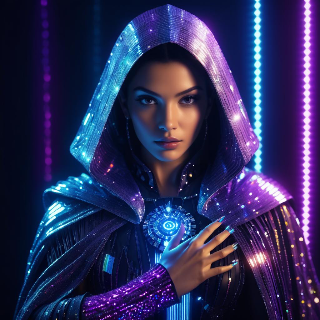 Cinematic Cyber Sorceress Portrait