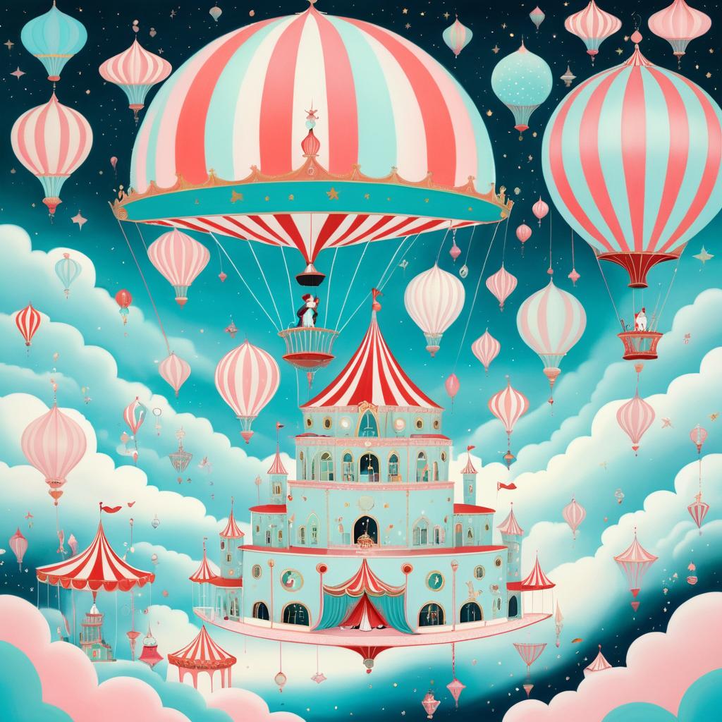 Whimsical Sky Circus Art by Tara McPherson