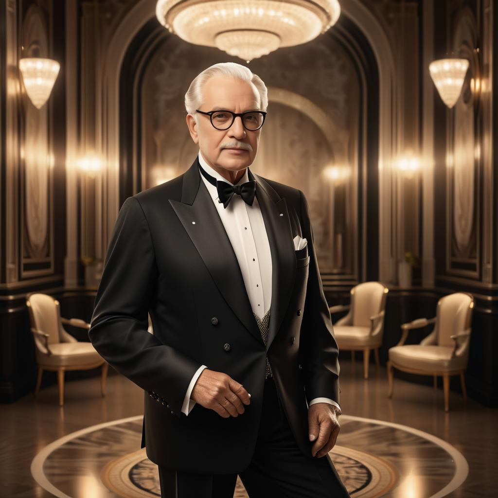 Elegant Hollywood Gentleman in Timeless Setting