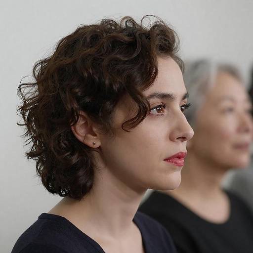 Close-Up Portrait of Two Women