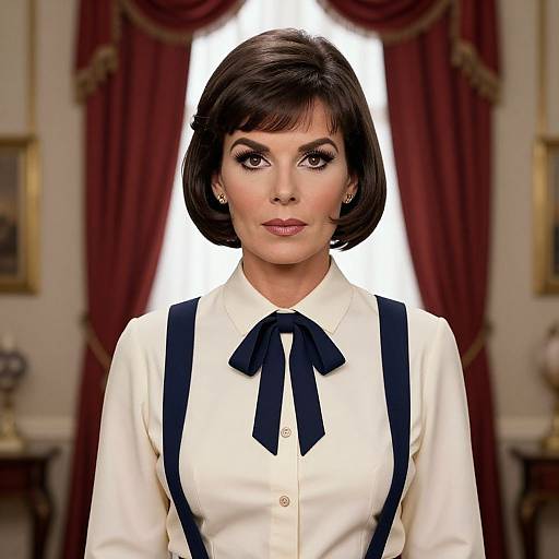 Vintage-Inspired Portrait of Elegant Woman