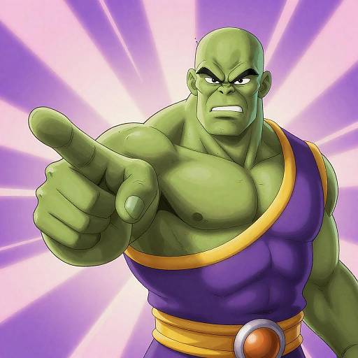 Muscular Green-Skinned Warrior Illustration