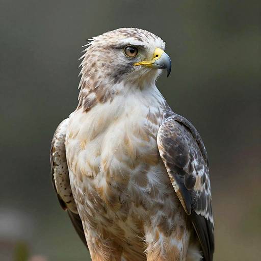 Serene Anthropomorphic Hawk in Impressionism