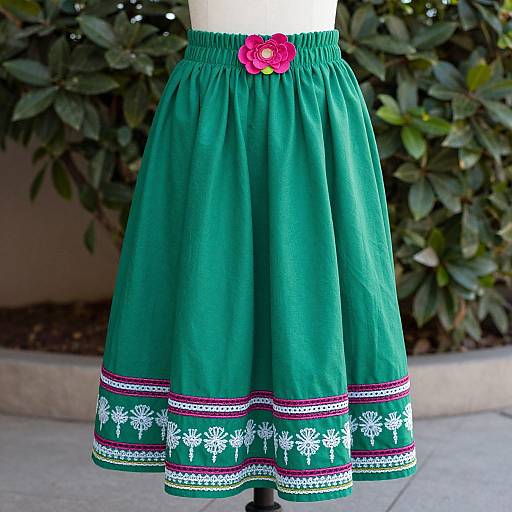Mexican Green Skirt Size 12 Child