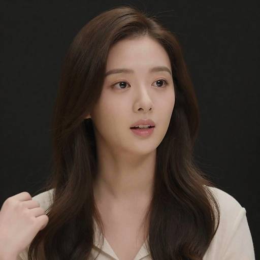 Curious Asian Woman in Soft Lighting