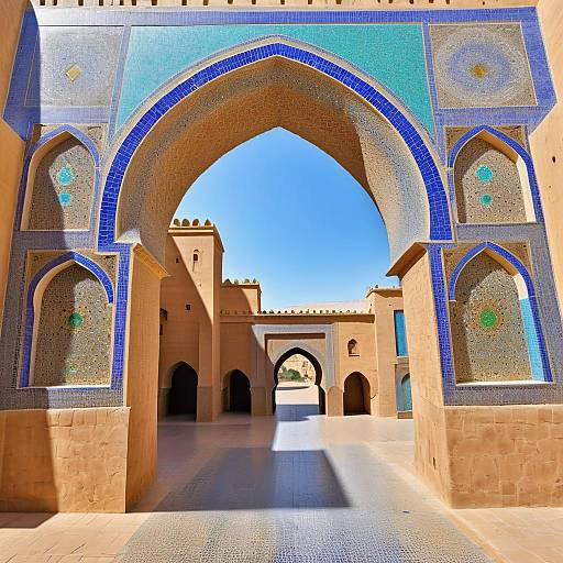 Abstract Expressionist Mosaic City Gate