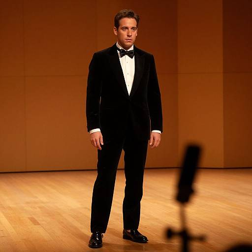 Confident Man in Classic Velvet Suit