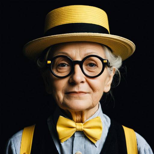 Charming Old Lady with Yellow Bowtie