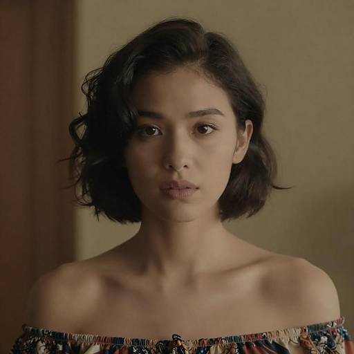 Young Woman with Short Dark Hair