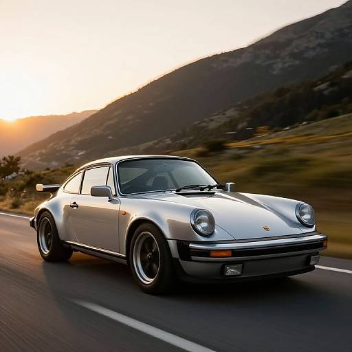 1980s Porsche 944 on Mountain Road