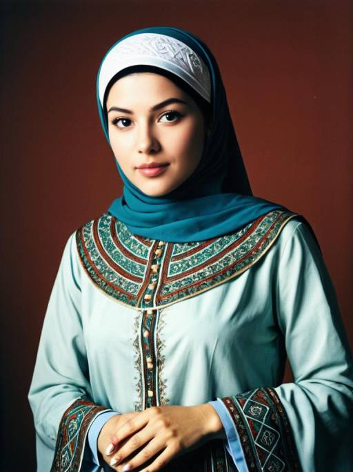 Photorealistic Portrait of Woman in Islamic Outfit