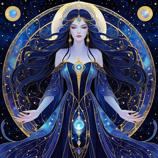 Ethereal Sorceress with Galactic Power Ethereal Sorceress with Galactic Power