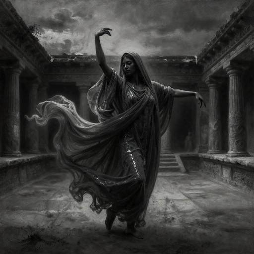 Mystical Dancer in Twilight Temple