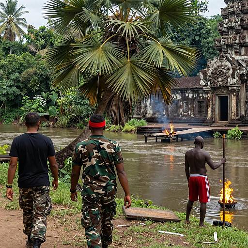 Adventurous Jungle Encounter with Fire