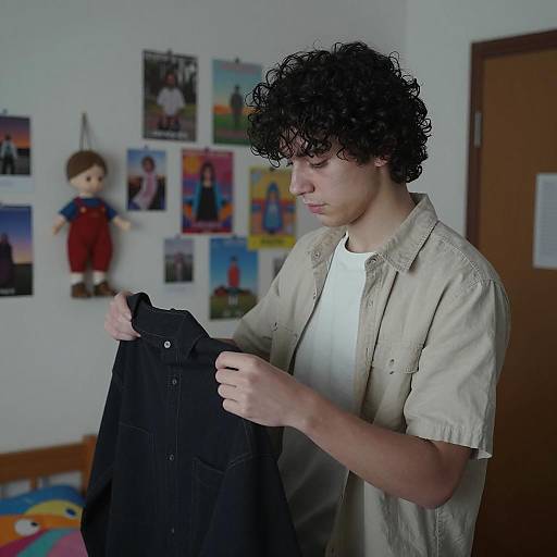 Young Man in a Colorful Room