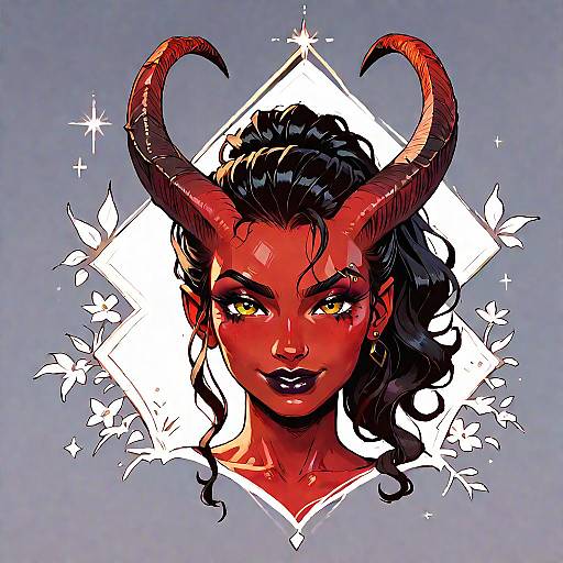 Stunning 8K Demon Girl Portrait