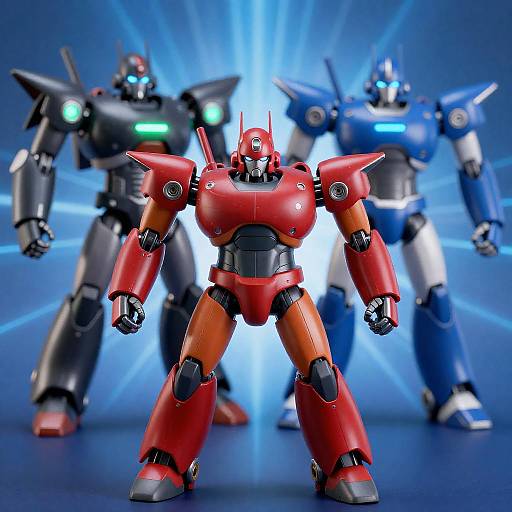 Dynamic Trio of Robots in Action