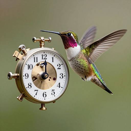 Clockwork Hummingbird Time Traveler