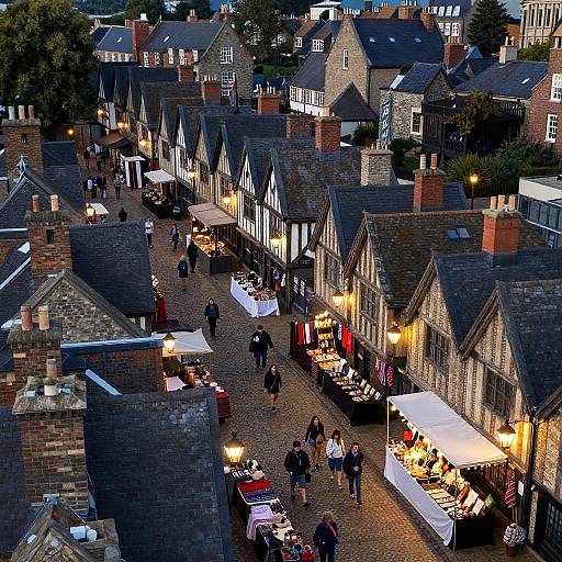Brigganock Medieval Cityscape at Dusk