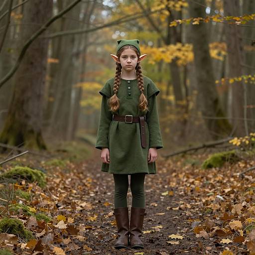 Photorealistic Woodland Elf Girl Costume
