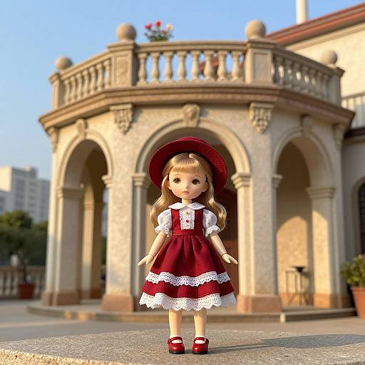 Elegant Female Doll by Historic Architecture