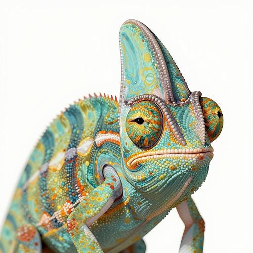 Ocean Explorer Chameleon Character Design