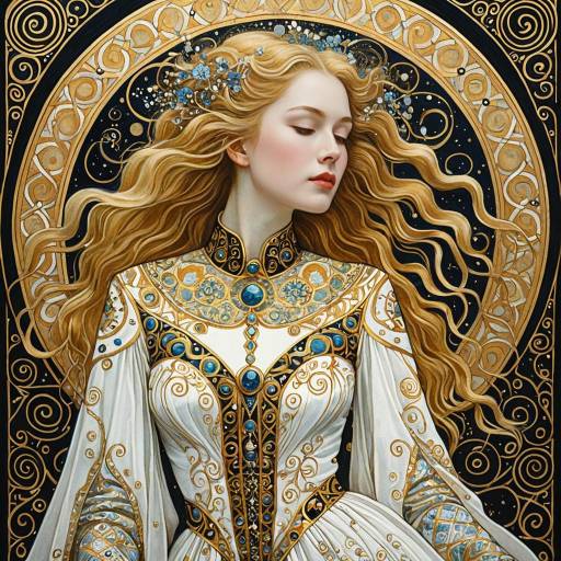 Ethereal Goddess in Ornate Gown Ethereal Goddess in Ornate Gown
