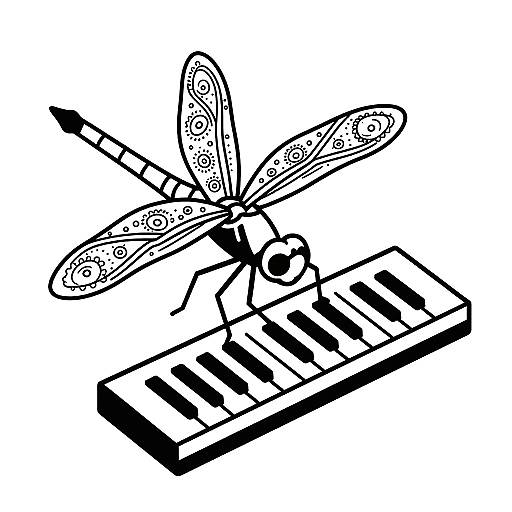 Dragonfly Synth Logo Design