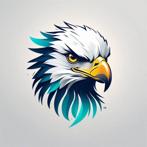 Minimalist Eagle Face Logo Design