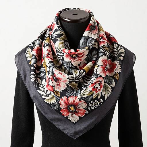 Elegant Floral Winged Scarf Design
