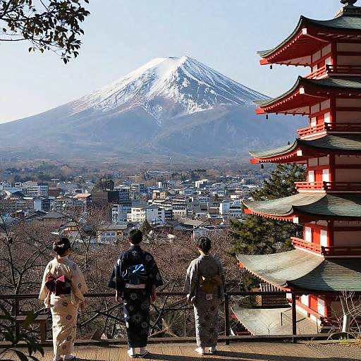 Serene Mount Fuji in Edo Era