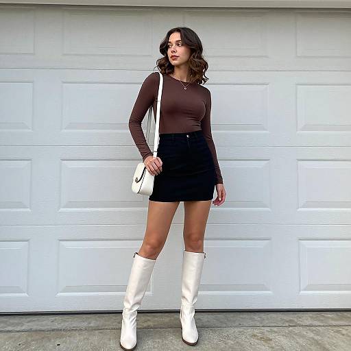 Stylish Young Woman in Urban Setting