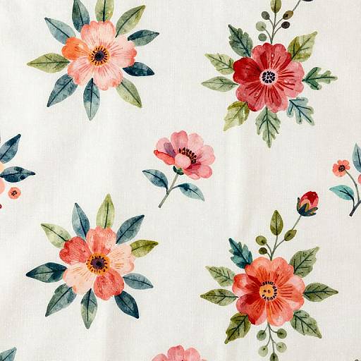 Hand-Painted Floral Digital Fabrics
