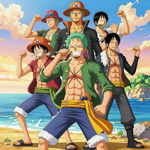 Nami and Straw Hats Dynamic Pose
